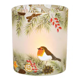 Windlicht Vogel mit Tanne