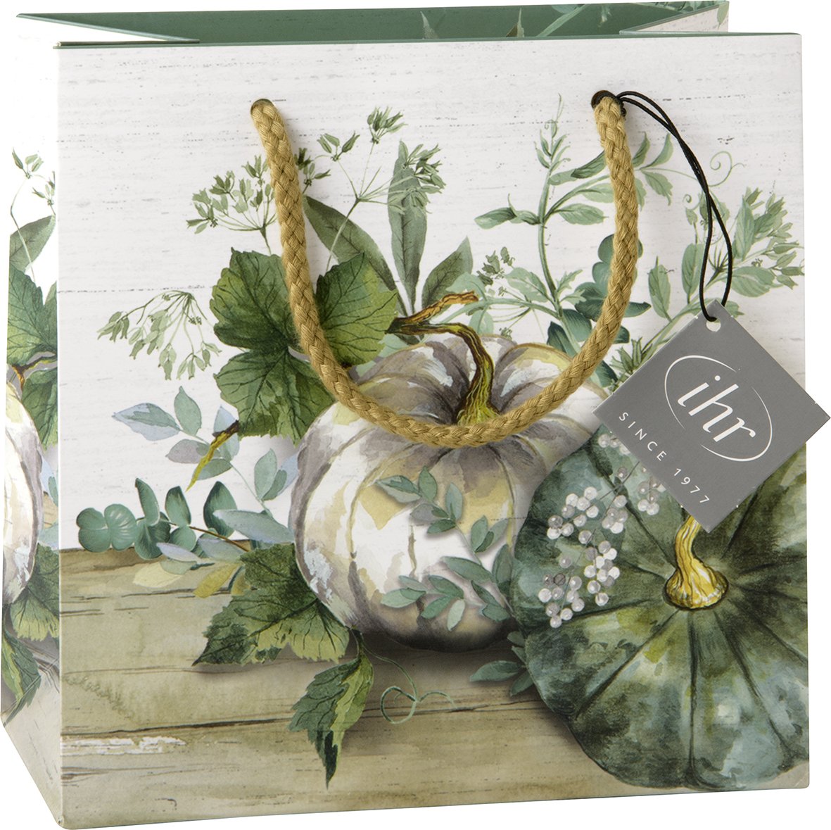 Green and White Pumpkin Geschenktasche