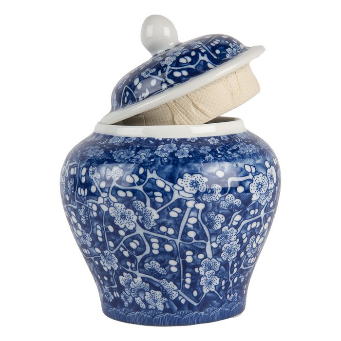 Dose blau mit Deckel