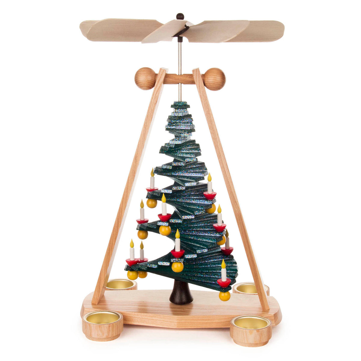 Pyramide Stufenbaum mit Goldeffekt