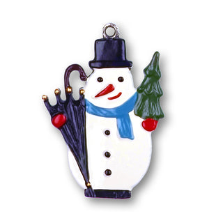 Schneemann mit Schirm