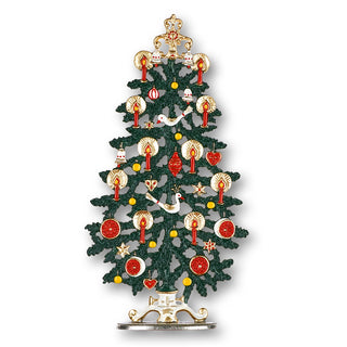Sapin aux bougies rouges