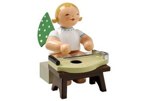 Engel mit Zither, sitzend