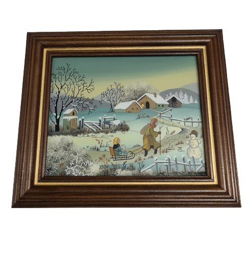 Hinterglas 4-Jahreszeiten Set, groß