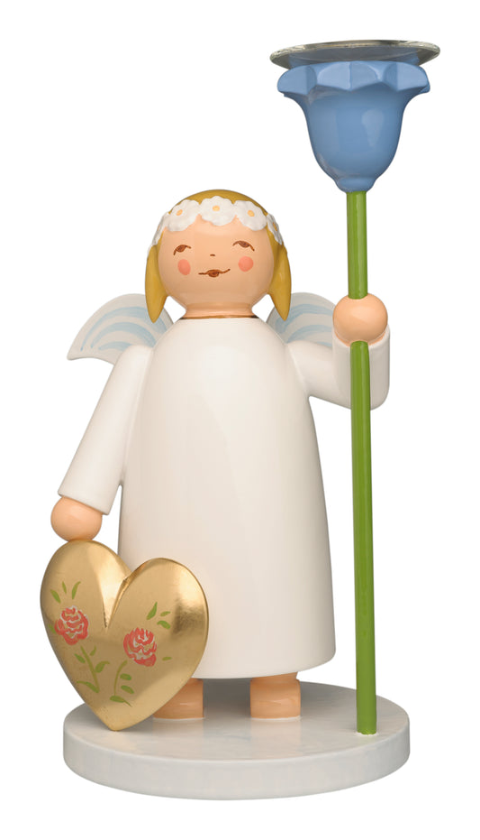 Marguerite angel with heart and flower
