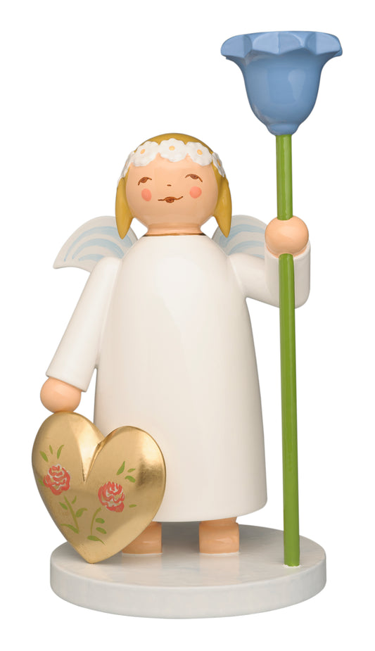 Marguerite angel with heart and flower