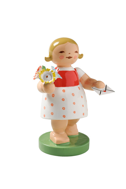 Bienfaiteur avec lettre et fleurs