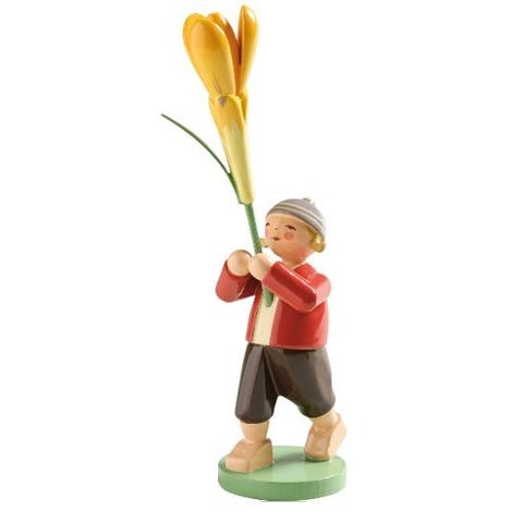 Junge mit Krokus
