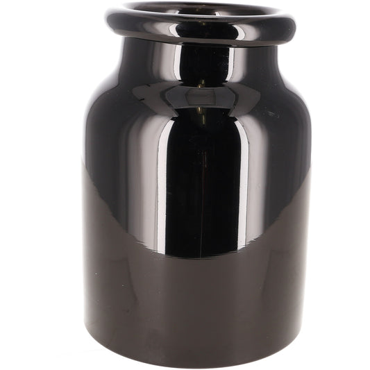 Vase en verre noir