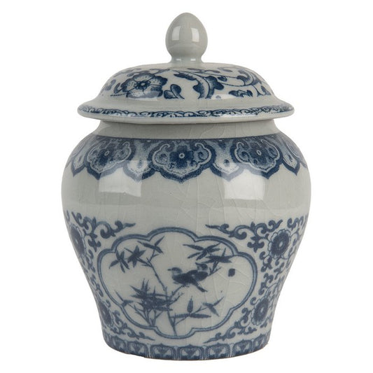 Blaue Dose mit Deckel