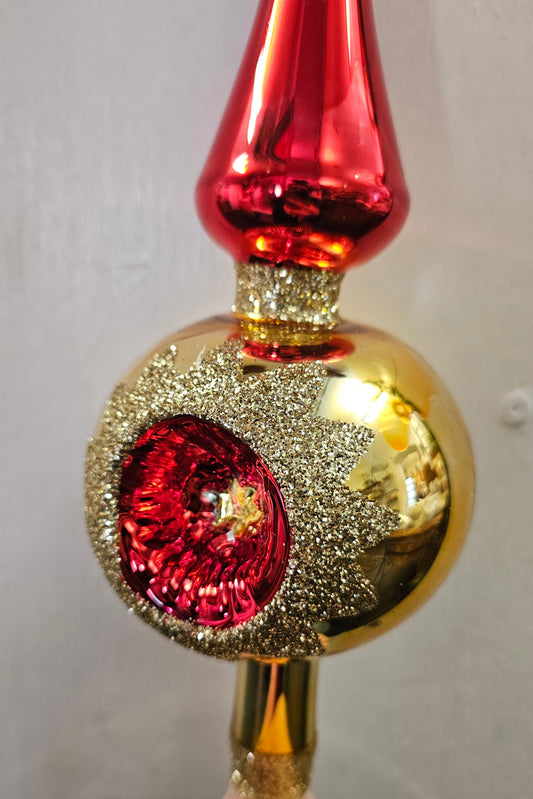 Christbaum Spitz gold/rot