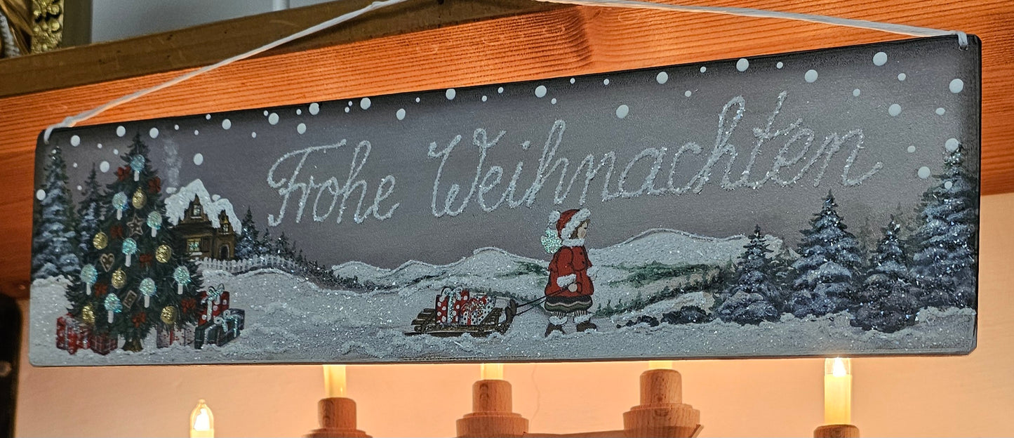 Weihnachtsbaum mit Schlittenengel