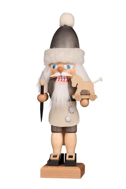 Nussknacker Weihnachtsmann grau