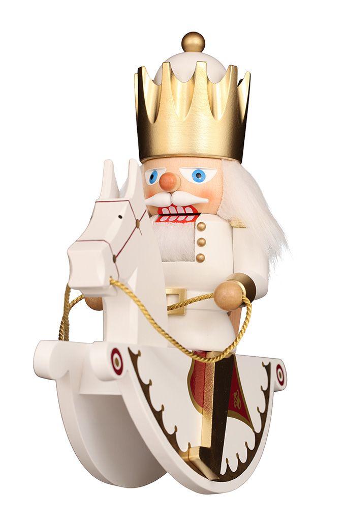 Coming Soon: Nutcracker Rider King white/gold