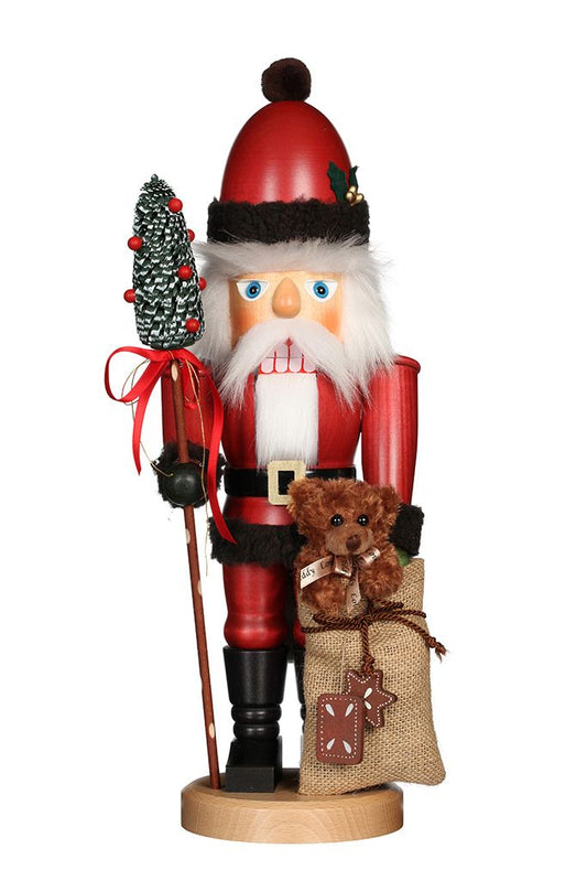 Nussknacker Weihnachtsmann mit Teddy