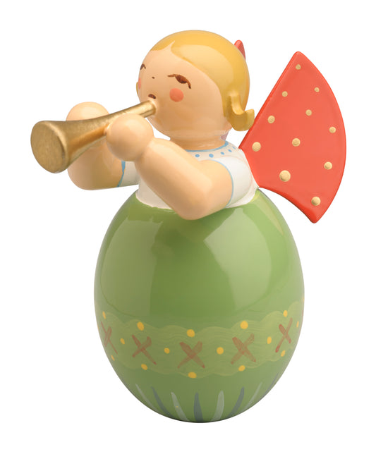 Pre-Order: Engel mit Flöte in grünem Ei