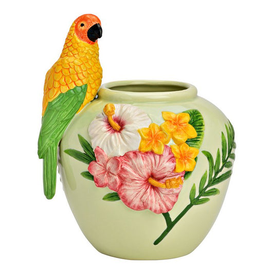 Papagei Blumen Vase
