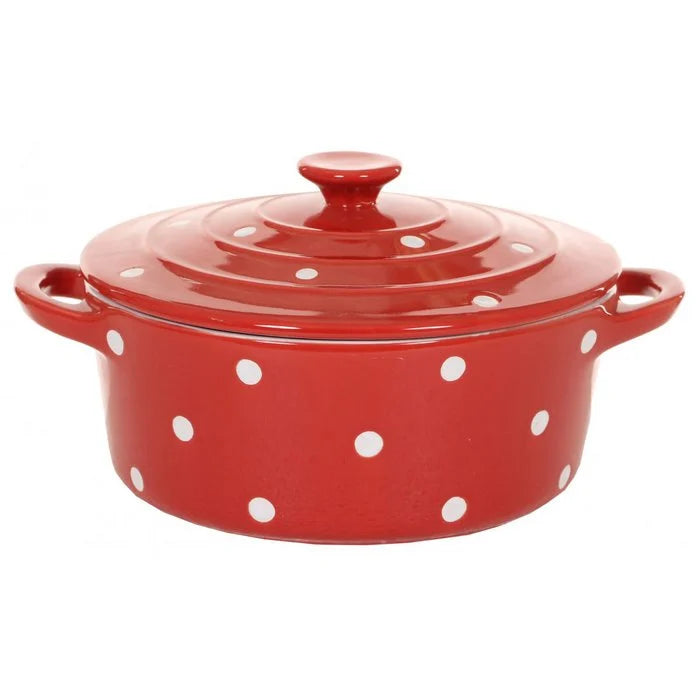Schale mit Deckel Rot