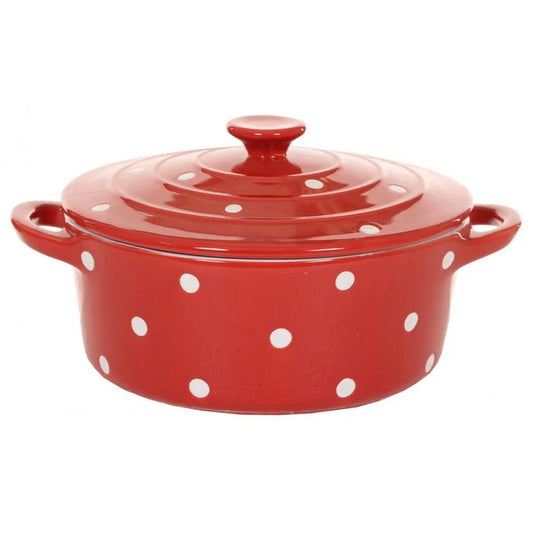Schale mit Deckel Rot