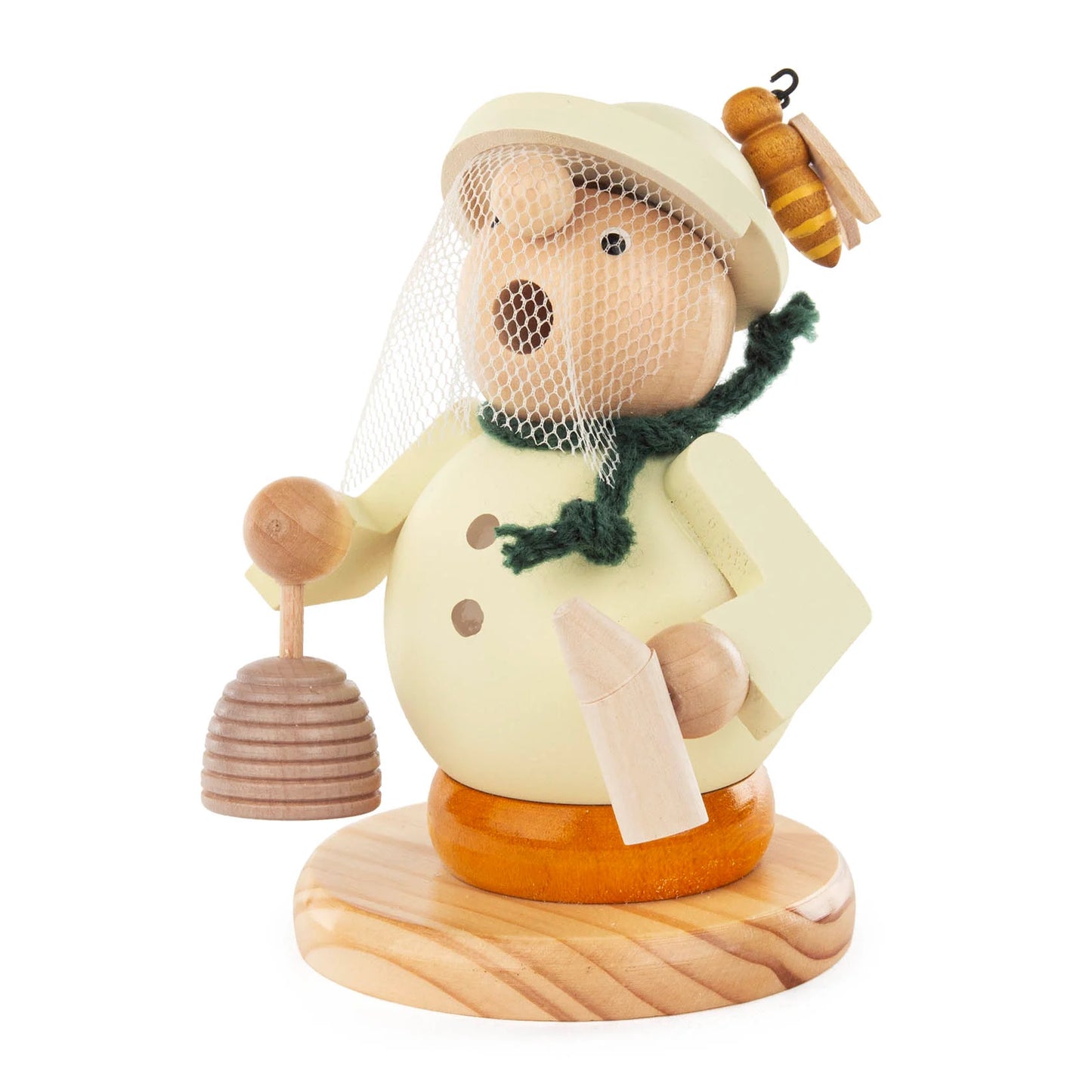 Räuchermann Imker mit Bienenkorb