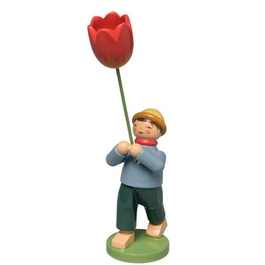boy with tulip