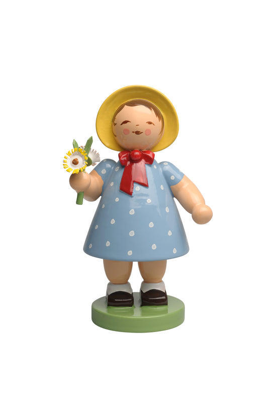 fille avec bouquet