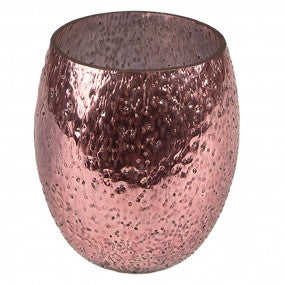 Pink tealight glass