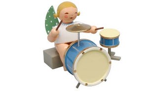Engel mit 2-tlg Schlagzeug, sitzend